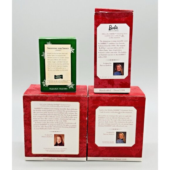 Hallmark Keepsake Barbie Celebration Shoes Silken Flame Holiday Ornament Lot 4 - Picture 2 of 16